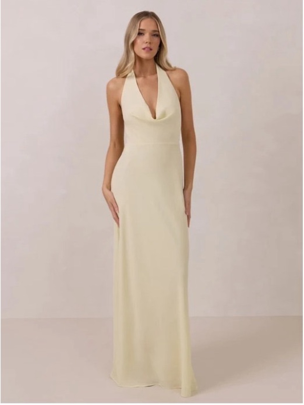 Butter yellow formal dress